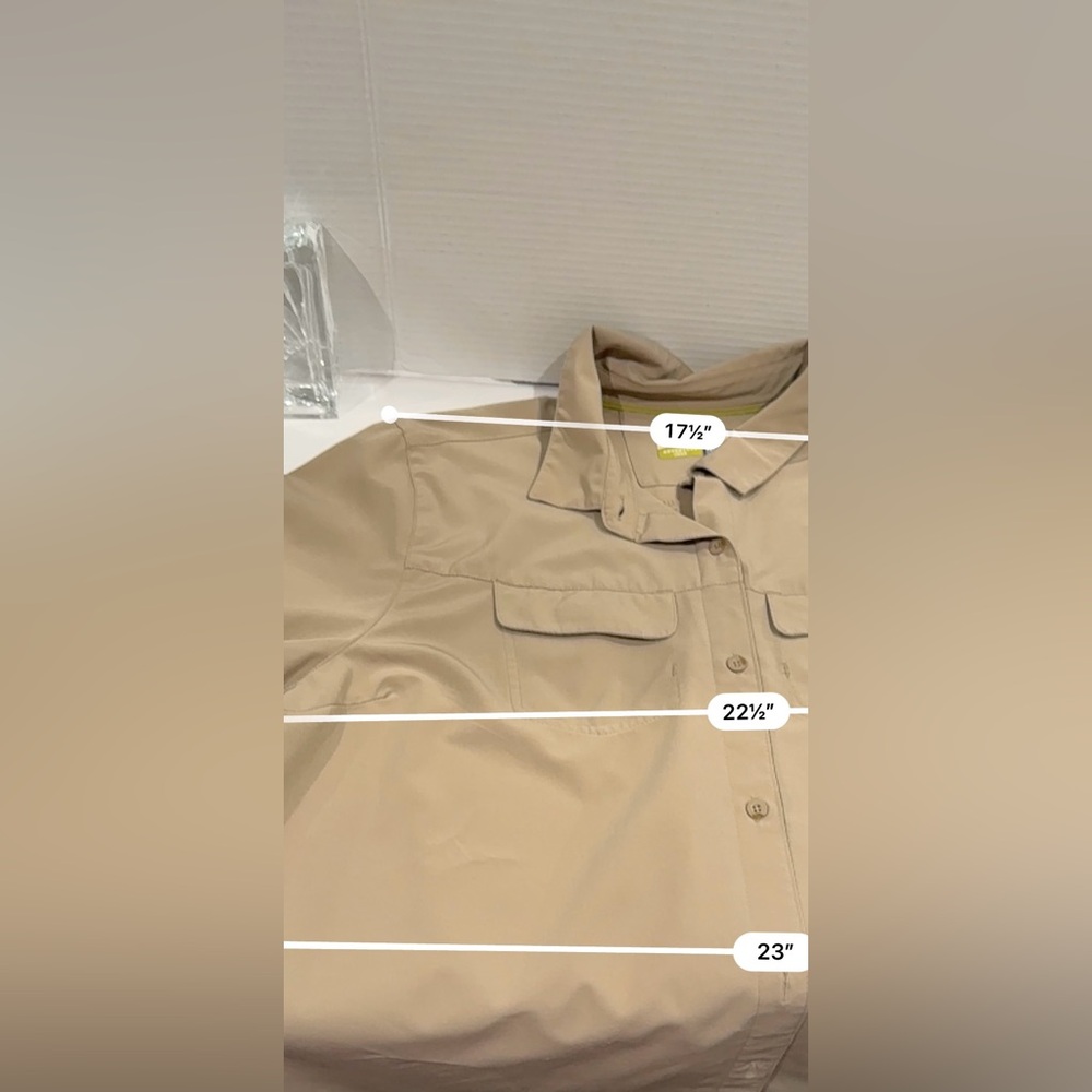 PTP 22.5” No-Fly-Zone Hiking Shirt XXL Khaki/Tan 🤎Insect Repellent Adventure - Picture 15 of 16